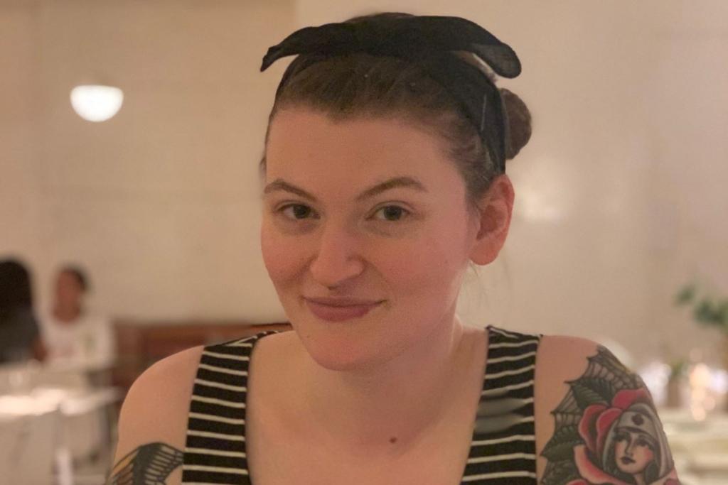woman smiling into camera